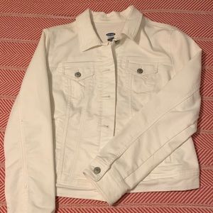Old Navy white denim jacket